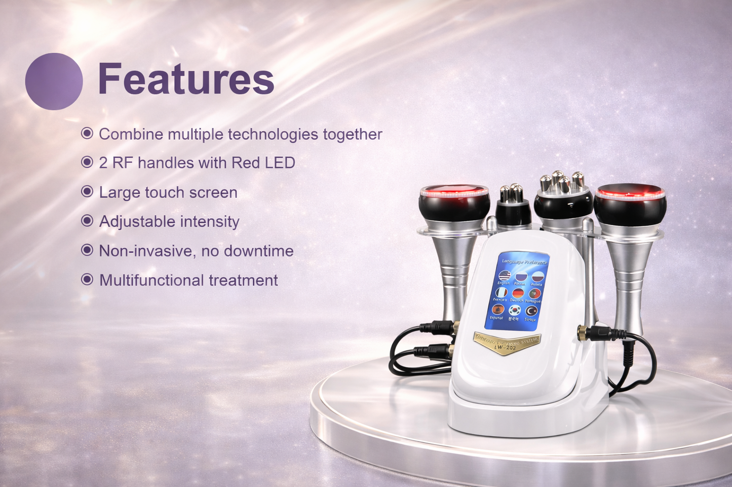 Professional 4-in-1 Ultrasonic Cavitation Machine – Body Slimming & Facial Rejuvenation